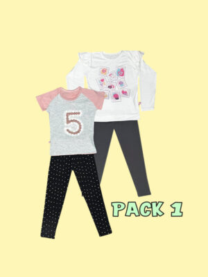CONJUNTO LEGGINS Y BLUSITAS -pack 1