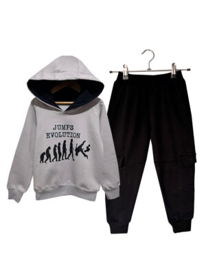 SUDADERA JUMPS - Buzo lila + jogger negro